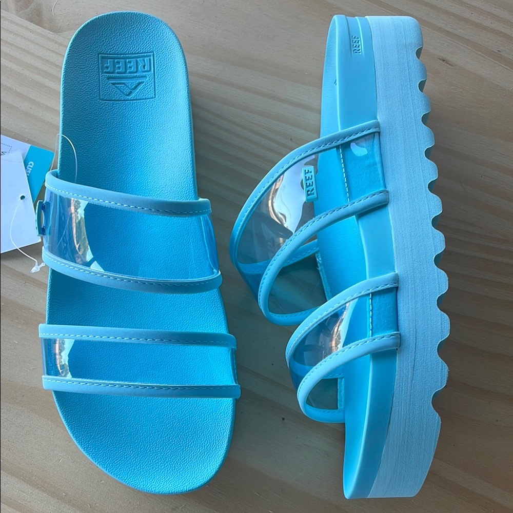 Reef Vibrant Blue Slide Sandals - Picture 6 of 11